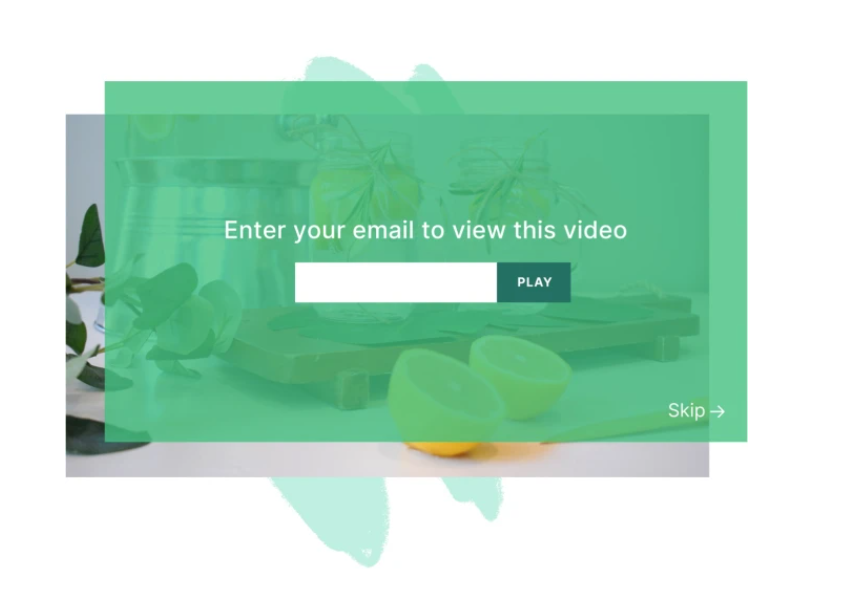 Wistia lead generation collecting emails tool