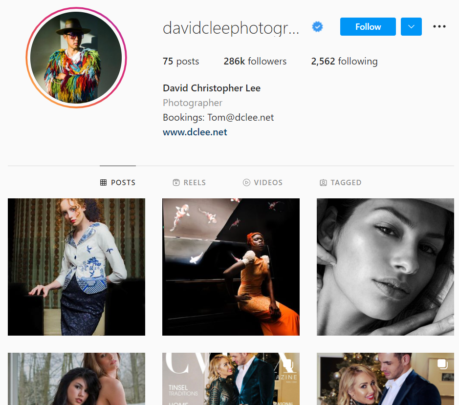David Lee photography influencer example