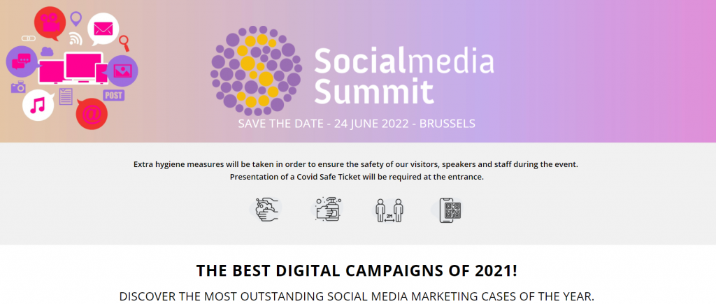 Social Media Summit conference homepage screenshot