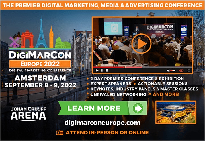 DigiMarCon Europe conference homepae screenshot