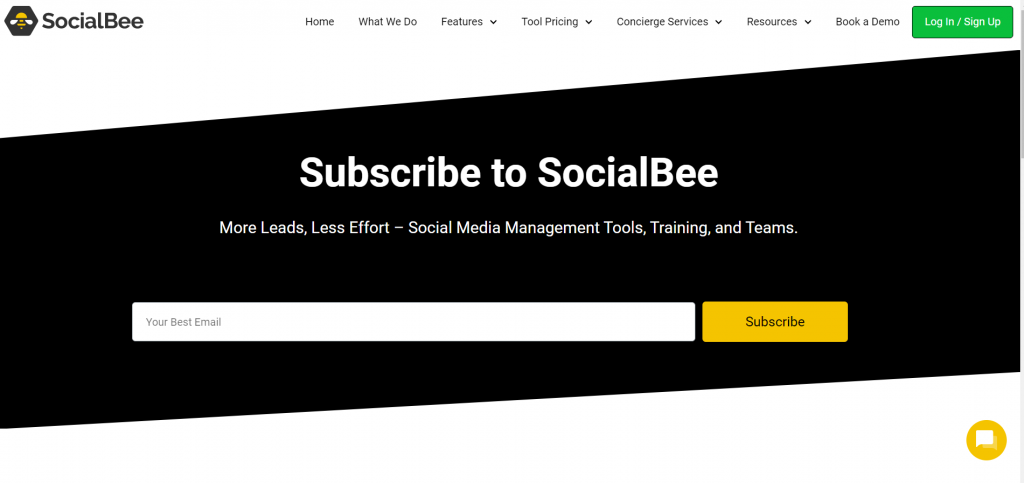 SocialBee double opt-in contact form example