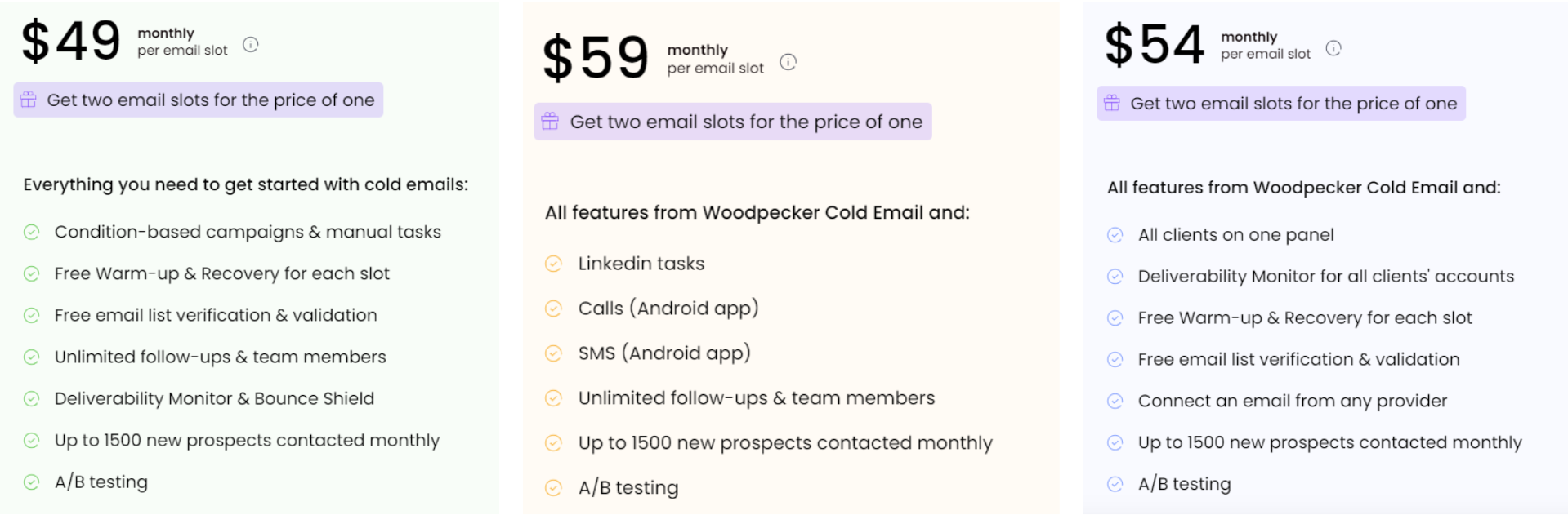 Woodpecker updated pricing