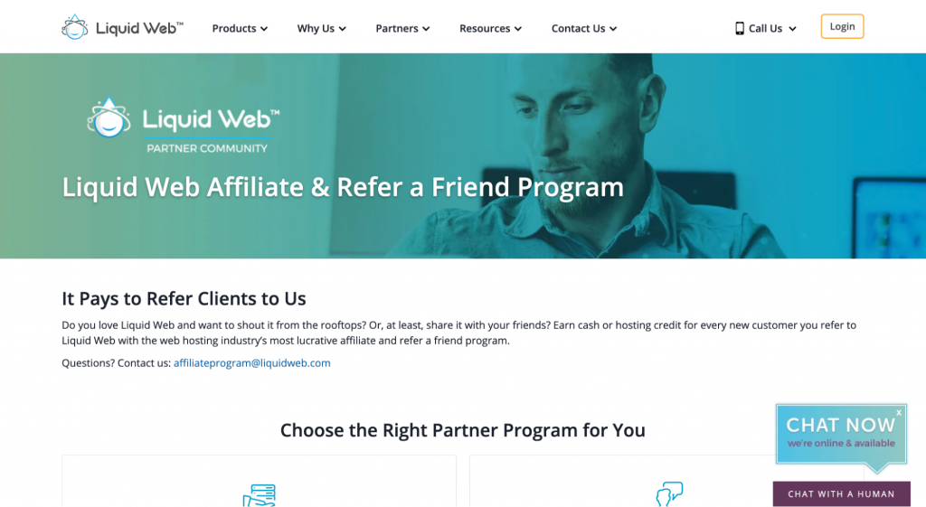 Liquid Web high-ticket affiliate marketing program example