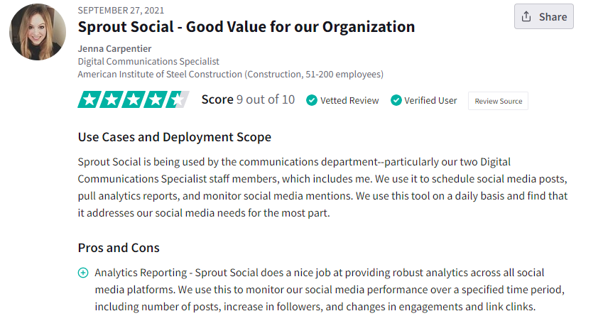 Sprout Social reporting feature review techradius