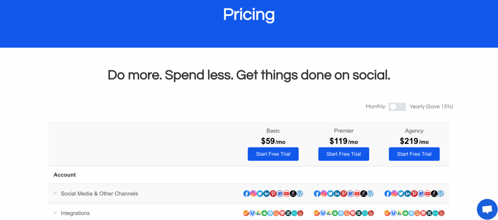 eClincher pricing screenshot
