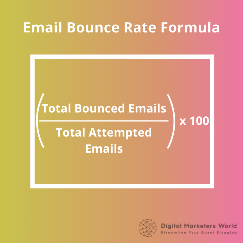 Email Bounce Rate formula Digital Marketer's World